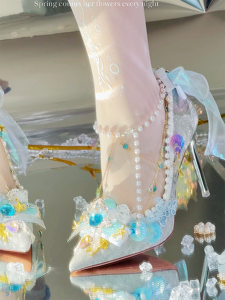 Monenjoy　恋と深空　ホムラ　ロリータ　ヒールパンプス　シューズ　成人式　かわいい　果てしなき海に沈む　限定版　イベント　GS1200 - Monenjoy