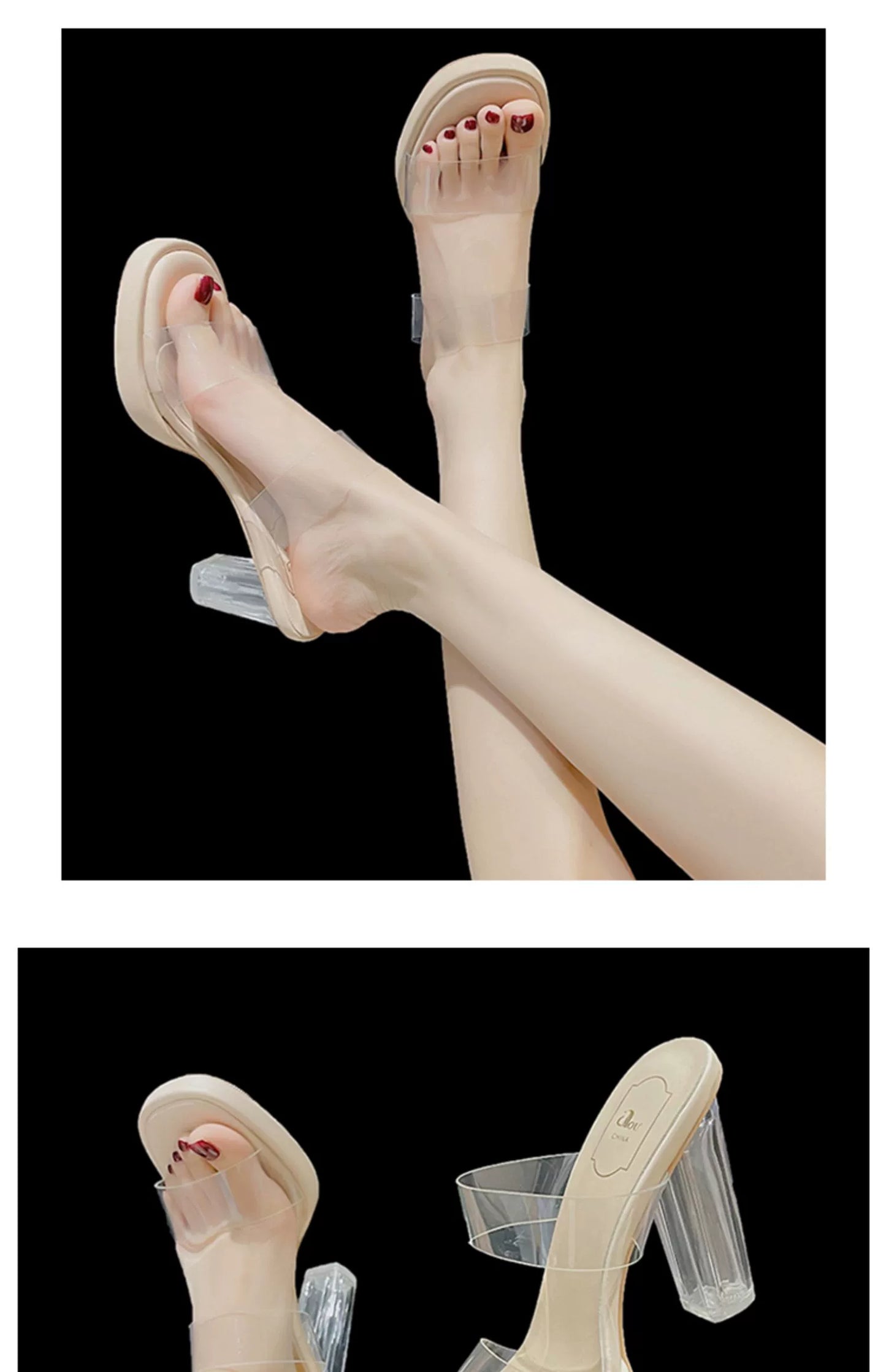 Monenjoy　汎用　サンダル　原神　ラウマ　透明ハイヒール  透明サンダルハイヒール 透け感抜群！ 10cmアクリル透明ヒール コスプレシューズ　靴　 Lauma  ナド・クライ 　イベント　霜月の子 白銀の鹿座 　7cm　９cm　11cm