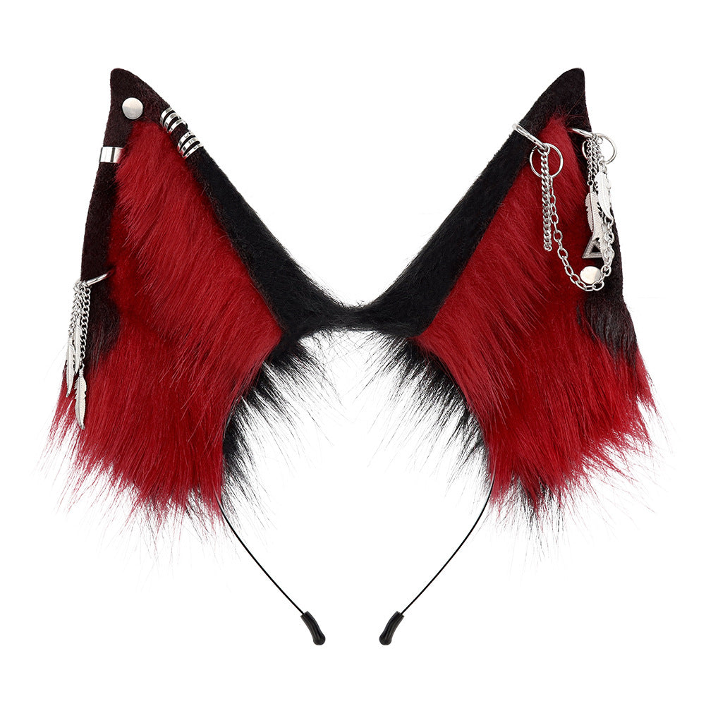 Monenjoy 狐耳 狼耳 狼の尻尾 コスプレ アクセサリー コスプレ道具 可愛い　ゴスロリ　渋谷系　萌えグッズ　キツネ ケモ耳 狐しっぽGS1154 - Monenjoy