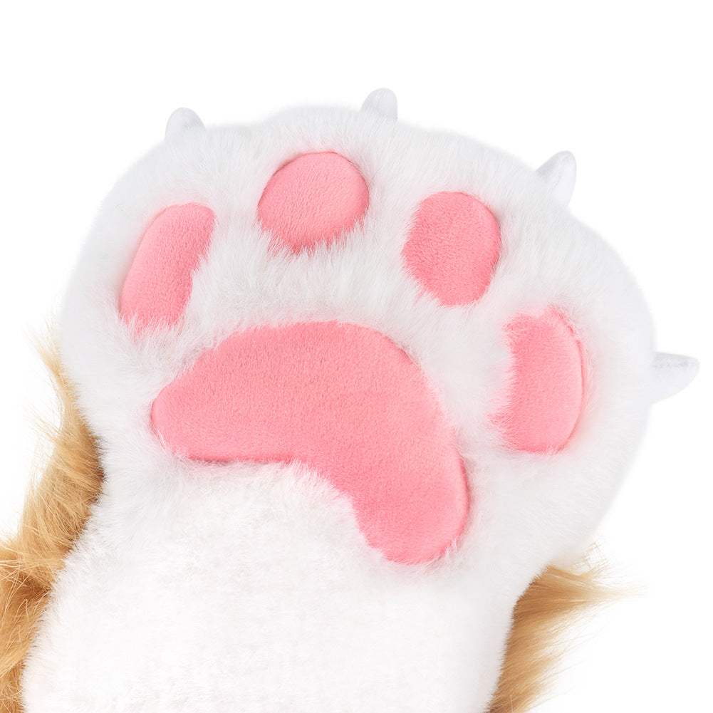 Monenjoy　ファースーツ 手 爪 肉球　もふもふ ハード てぶくろ 犬 狼 ネコ ケモノ 動物 擬人観 獣人 kigurumi Fursuit コスプレ道具 アクセサリーGS1160 - Monenjoy