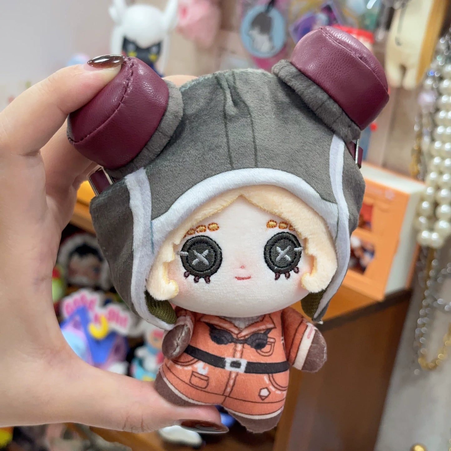 Monenjoy 第五人格 機械技師‐SALLY ぬいぐるみ 10cm 初期衣装 人間になりたい虎 帽子 取り外し可能 アイデンティティ5 綿人形 推し活 トレイシー・レズニック IdentityV 萌えグッズ 同人グッズ プレゼント