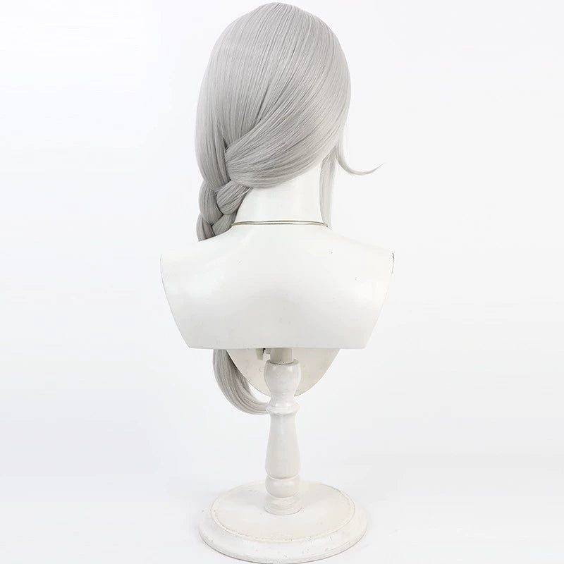 Monenjoy   HUNDRED LINE -最終防衛学園 霧藤希  60cm ウィッグ ショートヘア  三つ編み コスプレ道具　サイドブレイド ブレイドヘア ハンドレッド 　カツラ　イベント