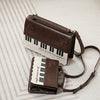 Monenjoy キレカジ風　ピアノ刺繍リュックサック  ハンドバッグ　ミニシュルダーバッグ　ミニバッグ ブロンズ色GSbag001