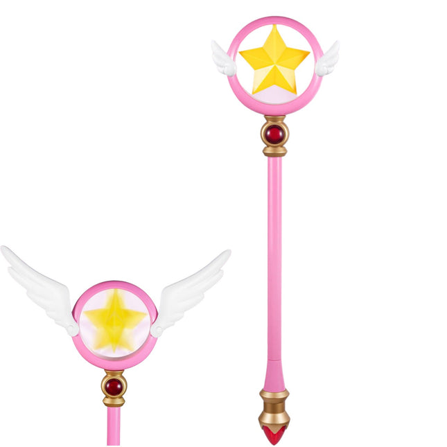 「限定販売」monenjoy カードキャプターさくら 夢の杖(ゆめのつえ) 木之本 桜 封印の杖 クロウカード 樹脂製 コスプレ道具 - Monenjoy