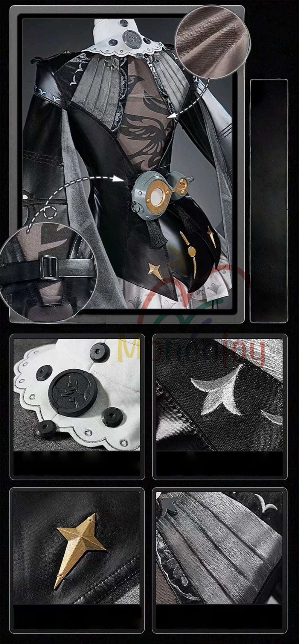 Monenjoy　ゼンレスゾーンゼロ　 イーシェン コスプレ衣装　儀玄　墨まとう影の足跡 　新衣装　黒色　ゼンゼロ　雲霞の行き着く処 ZZZ　YiXuan　コスプレ衣装　イベント　仮装　ハロウィン