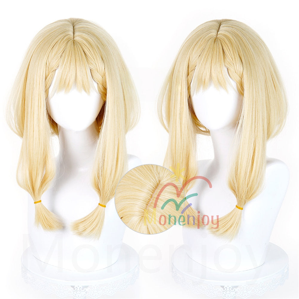 Monenjoy　エンドフィールド　 ロッシ　ウィッグ　長48cm　カツラ アークナイツ　フリーサイズ フルウィッグ 自然 かつら ハイトーン カール ストレート wig 撮影道具　コスプレ道具 MONENJOY