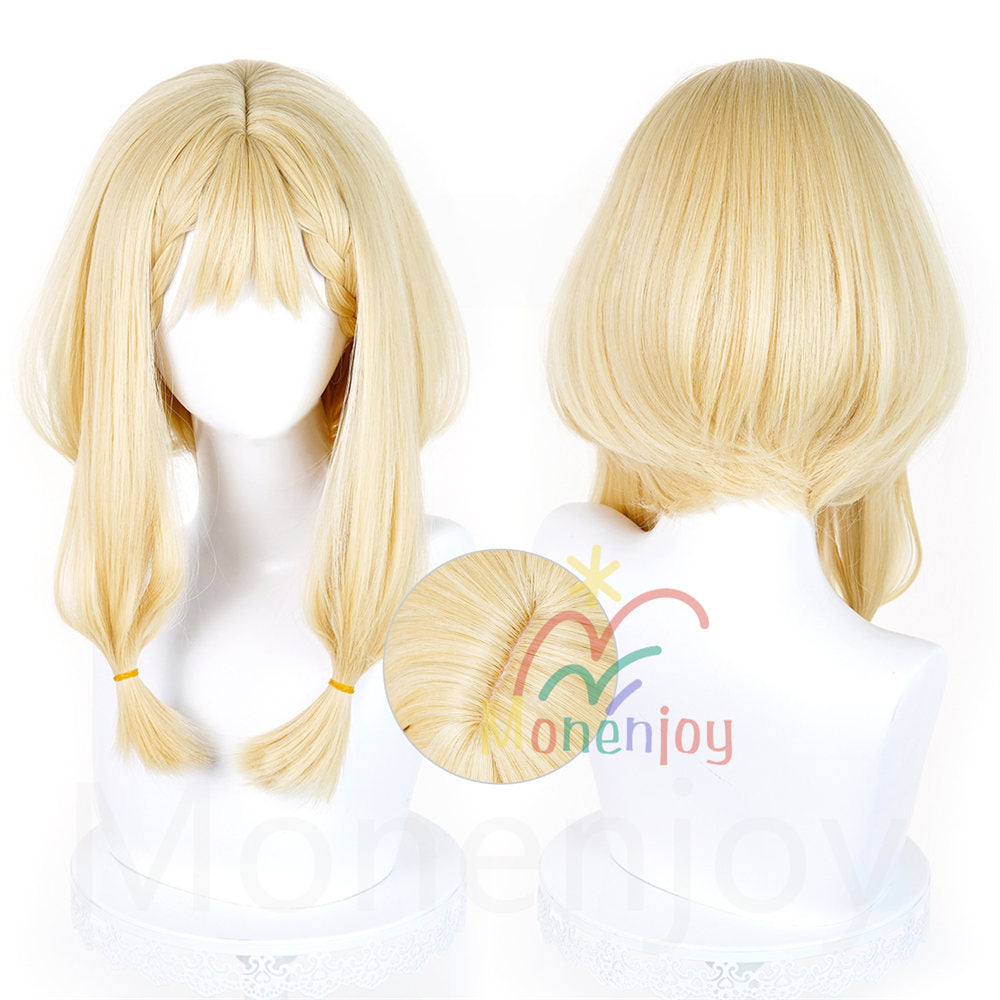 Monenjoy　エンドフィールド　 ロッシ　ウィッグ　長48cm　カツラ アークナイツ　フリーサイズ フルウィッグ 自然 かつら ハイトーン カール ストレート wig 撮影道具　コスプレ道具 MONENJOY