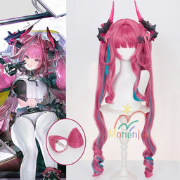 Monenjoy　アークナイツ：エンドフィールド　イヴォンヌ　ウィッグ　85cm　かつら　コスプレ道具　
