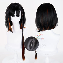 Monenjoy　アークナイツ　 ジエ　カツラ　65cm　歳　鬘　歳獣　 颉　コスプレ道具　自然感　耐熱ウィッグ MONENJOY