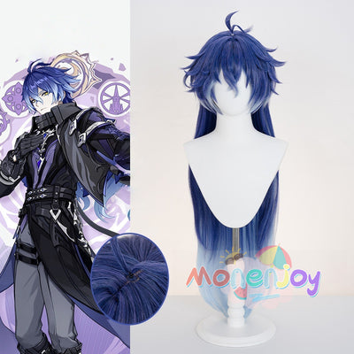 Monenjoy　原神 フリンズ　カツラ　90cm コスプレ道具　Genshin　ライトキーパー　雷元素　 闇影と灯り　ウィッグ　鬘　ナド・クライ　