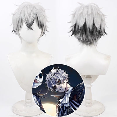 Monenjoy ディズニーツイステッドワンダーランド Skully cos スカリー・J・グレイブス コスプレウィッグ　鬘　  ツイステ 　カツラ　イベント