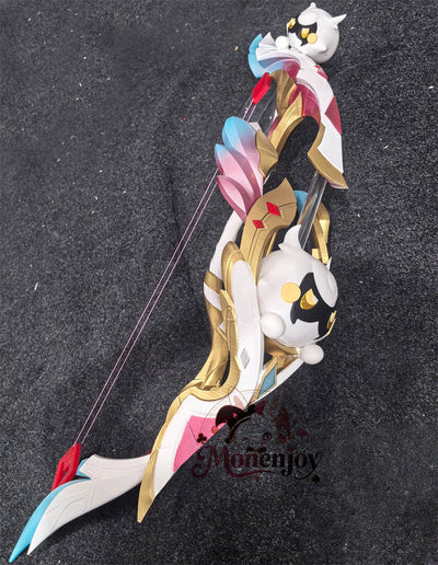 予約　Monenjoy　原神風　リンネア　弓 霜契の金枝 Golden Frostbound Oath　コスプレ道具　二次創作 同人オリジナルデザイン オリジナル風　モチーフ武器  2段階突破後　PLA材質　イベント舞台対応 MONENJOY