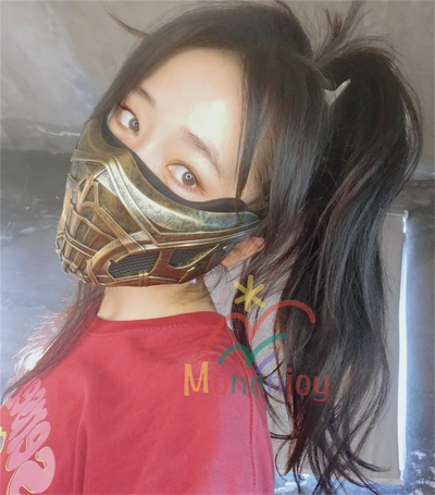 Monenjoy　モータルコンバット　サブ・ゼロ　スコーピオン　マスク　FRP材質　コスプレ道具　Nightwolf　忍者　武器モデル　 MONENJOY