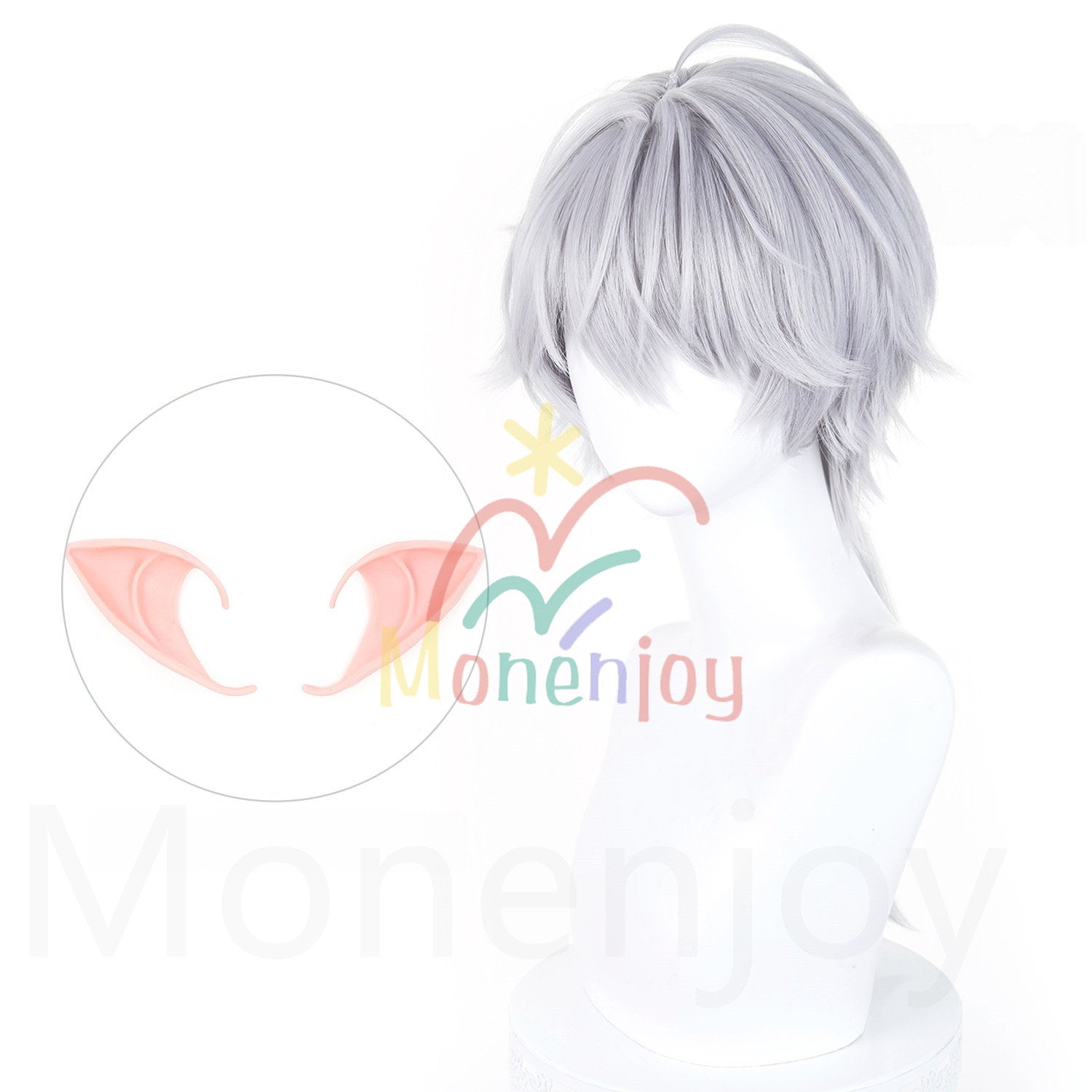 Monenjoy　アークナイツ エンドフィールド　アダシール　ウィッグ　長55cm　カツラ　コスプレ道具　耐熱ウィッグ MONENJOY