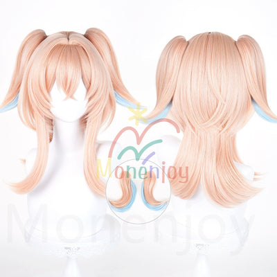 Monenjoy　原神　リンネア　ウィッグ　カツラ　コスプレ道具　付け毛のポニーテール　耐熱ウィッグ　2種類カラー MONENJOY