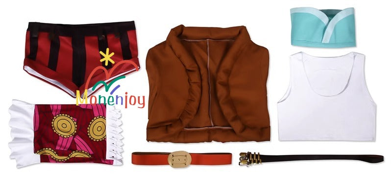 Monenjoy　ONE PIECE　ジュエリー･ボニー　 RED コスチューム　イベント　喰らい　仮装　おもちゃ　帽子付　元王下七武海　 - Monenjoy