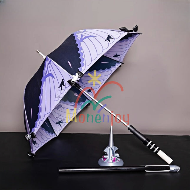 Monenjoyゼンレスゾーンゼロ ビビアン 傘 コスプレ道具  モッキンバード ゼンゼロ  イベント 仮装 傘面直径95cm 傘長約163cm - Monenjoy