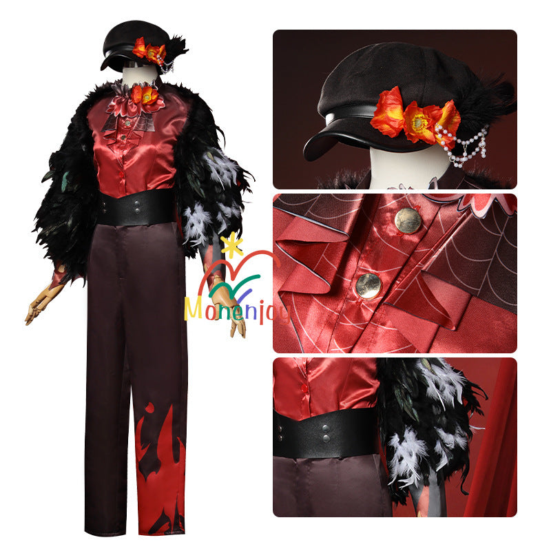 Monenjoy アイデンティティ5 画家　エドガー・ワルデン コスプレ衣装　帽子＋翼ケープ付エドガー・ワルデン誕生日2025 GS1352 - Monenjoy