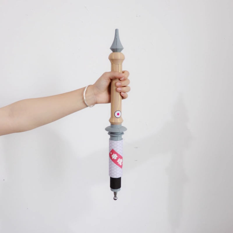 Monenjoy ゼンレスゾーンゼロ  アリス タイム香る海辺　伸縮式ステッキ　武器　杖　最大長120cm　アリス・タイムフィールド  ゼンゼロ ゼ 怪啖屋 コスプレ道具　武器モデル　EVA＋PVC材質　118cm　