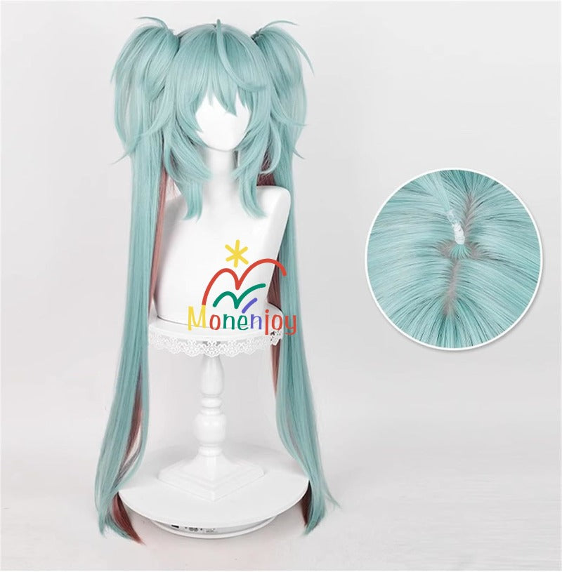 Monenjoy　初音ミク　かつら 鬘 WIG ヴァンパイア 吸血鬼 ウィッグ ネット付き コスプレ　ツインテール カツラ グッズ アニメ コスプレ道具GS1320 - Monenjoy