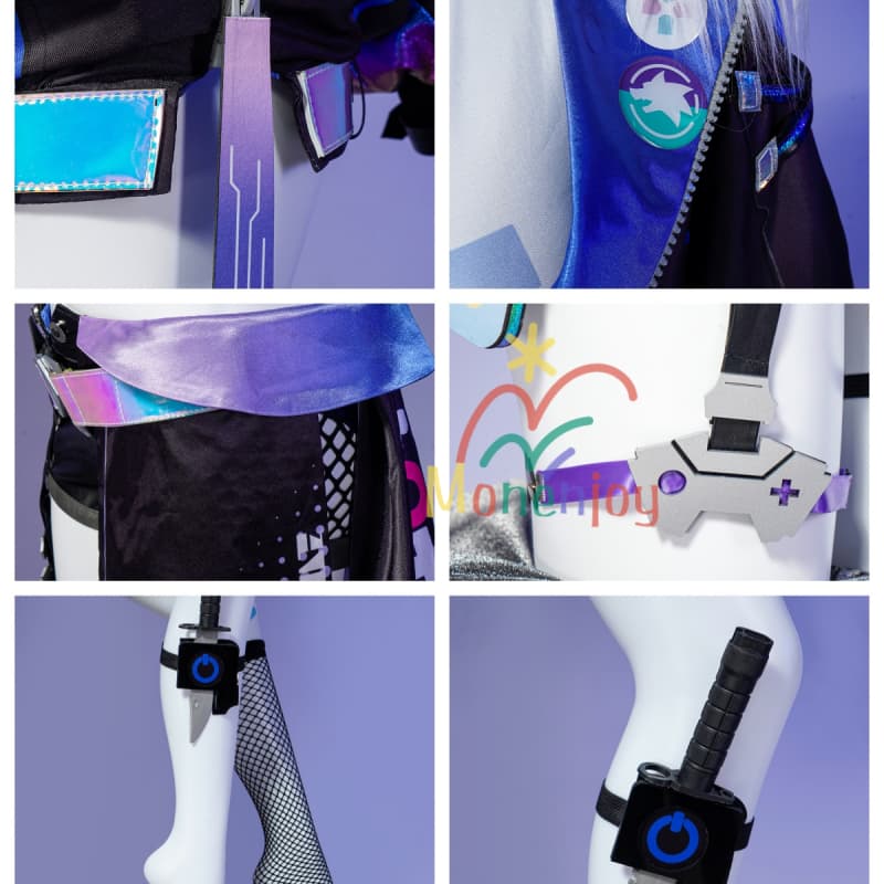 Monenjoy　崩壊：スターレイル　銀狼  コスプレ衣装　凄腕のハッカー　コスチューム　眼鏡付き　イベント　ハロウィン