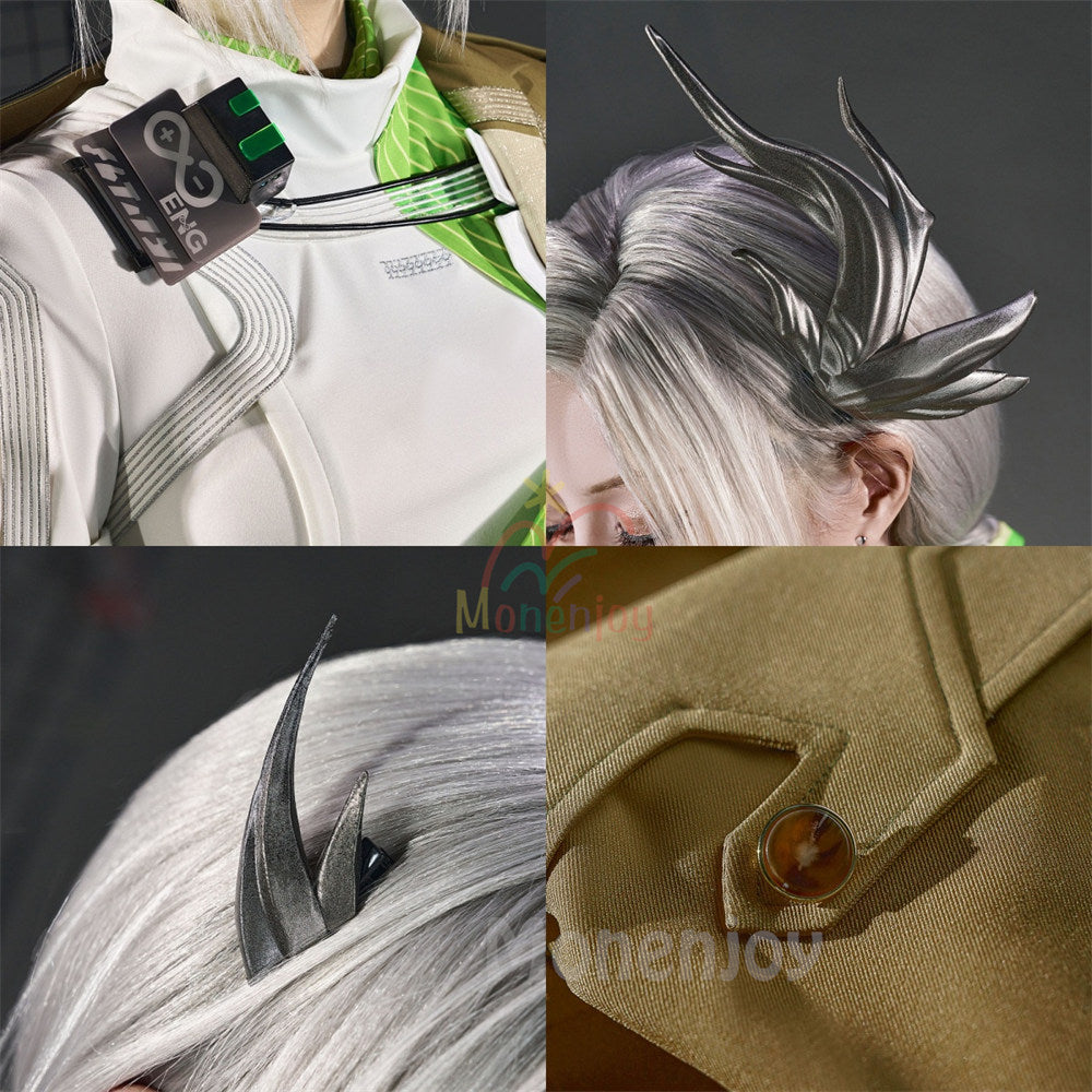 Monenjoy アークナイツ    ナスティ　コスプレ衣装　角付き　娜斯提 Nasti  コスチューム　ナスティ・ルノレイ 舞台服 Monenjoy