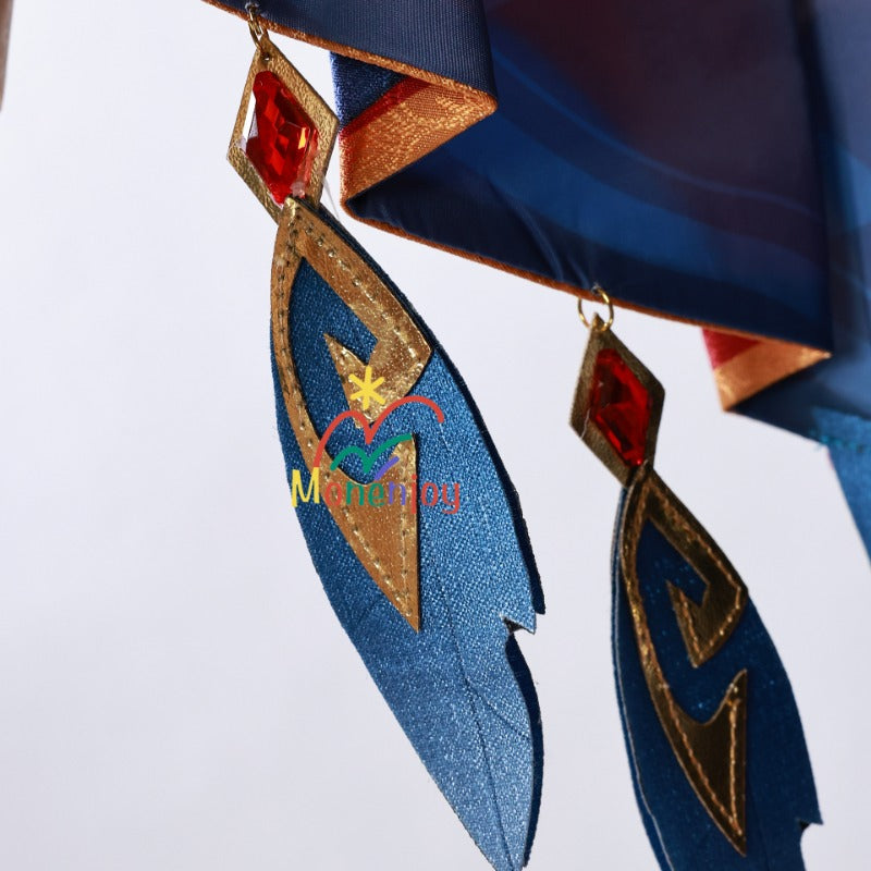 Monenjoy　原神　チャスカの衣装　トラロカンの夜霊 　チャスカ　コスプレ衣装　帽子付 3d樹脂神の目 Chasca　コスチューム　　 - Monenjoy