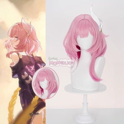 Monenjoy　崩壊スターレイル キュレネ　ウィッグ　ピンク色　カツラ　40cm　 Cyrene オンパロス　コスプレ道具GS1408 - Monenjoy