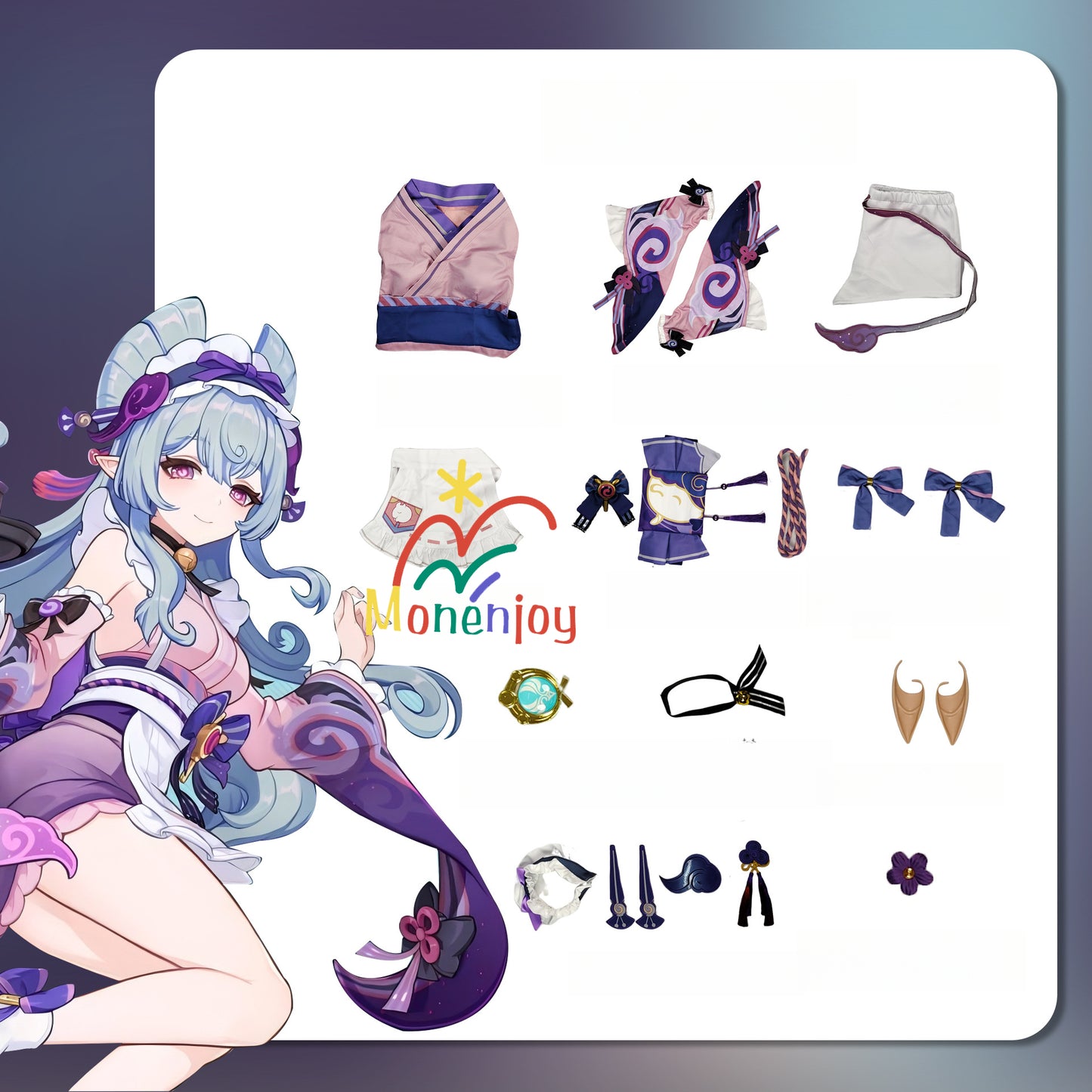 Monenjoy　原神　夢見月瑞希　コスプレ衣装　和風　ワンピース　 睦み合う綺羅の夢　コスチューム - Monenjoy