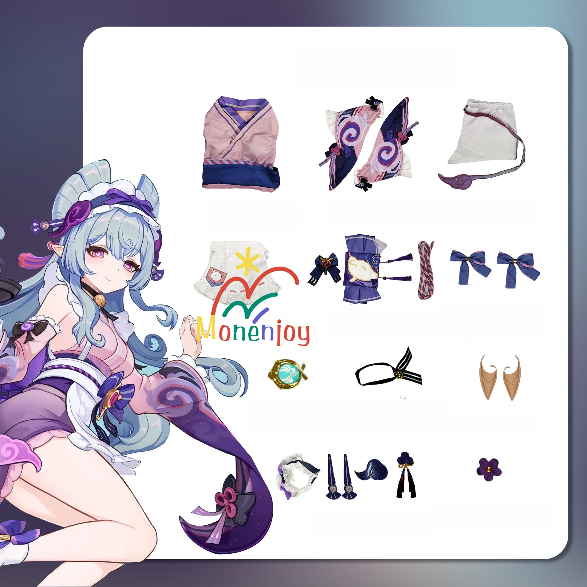 Monenjoy　原神　夢見月瑞希　コスプレ衣装　和風　ワンピース　 睦み合う綺羅の夢　コスチューム - Monenjoy