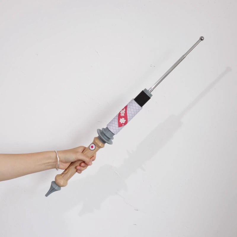 Monenjoy ゼンレスゾーンゼロ  アリス タイム香る海辺　伸縮式ステッキ　武器　杖　最大長120cm　アリス・タイムフィールド  ゼンゼロ ゼ 怪啖屋 コスプレ道具　武器モデル　EVA＋PVC材質　118cm　