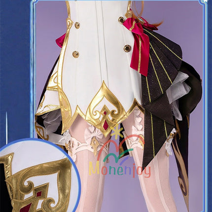 Monenjoy Genshin Escoffier One Piece Escoffier Cosplay Costume Ice God's Eye Chef 3D Resin Tail Genshin Fontaine