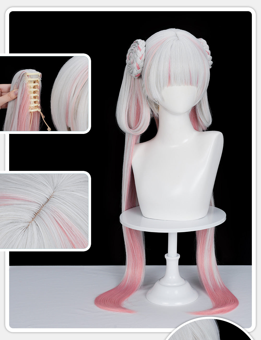 Monenjoy　鳴潮　今汐　ウィッグ　こんし　カツラ　90cm　コスプレ道具　グラデーション - Monenjoy