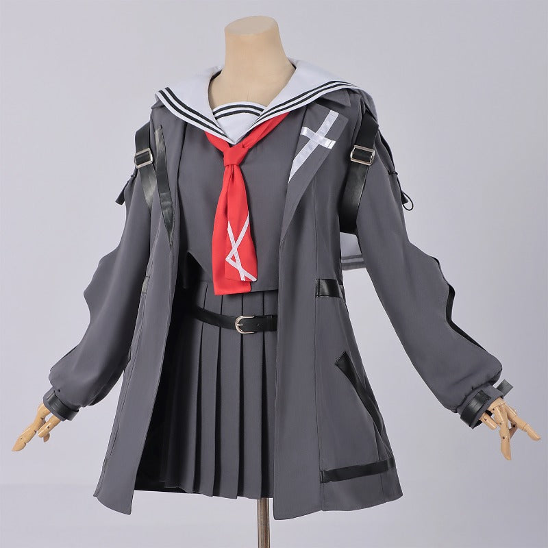 Monenjoy 鳴潮　千咲　コスプレ衣装　JK服　ちさ　 WutheringWaves  制服　グレー色　Chisa ユニフォーム　イベント　コスチュームGS1958