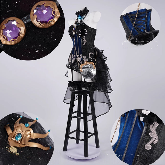 Monenjoy アイデンティティ5 踊り子 クロートー コスプレ衣装 IdentityV コスプレ 眼鏡+3d樹脂アクセサリー+鞄付 GS1158 - Monenjoy