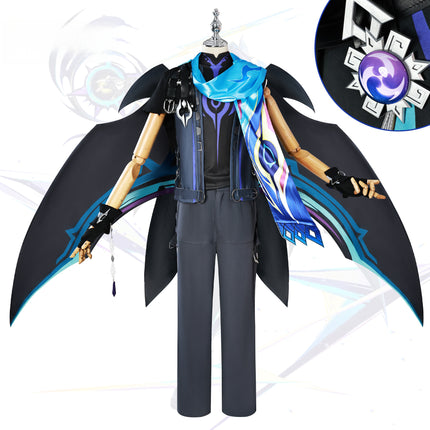 Monenjoy　 原神　オロルン　蝠翼の眼  オロルンの衣装　 Ororon  神の目 雷　3d樹脂アクセサリー＋タトゥーシール贈り　コスプレ衣装