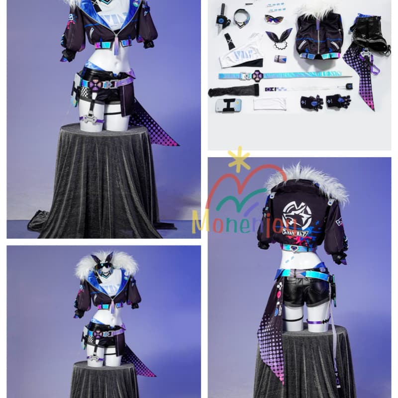 Monenjoy　崩壊：スターレイル　銀狼  コスプレ衣装　凄腕のハッカー　コスチューム　眼鏡付き　イベント　ハロウィン