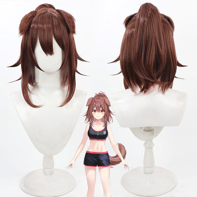 Monenjoy　ホロライブ 戌神ころね　ウィッグ　カツラ　いぬがみころね　VTuber事務所　コスプレ道具　長約60cm - Monenjoy
