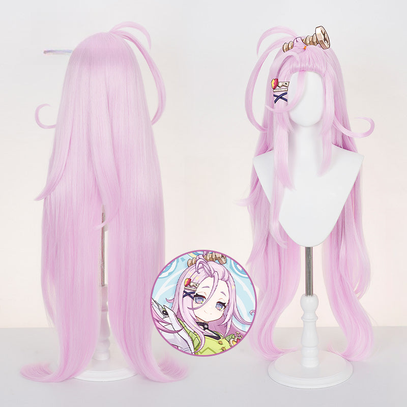 Monenjoy　原神 アイノ ウィッグ　コスプレ道具　カツラ　Aino　ピンク色　 100cm　ナド・クライ　チャカチャ・クルムカケ工房の大黒柱　アクセサリーGSwig1018