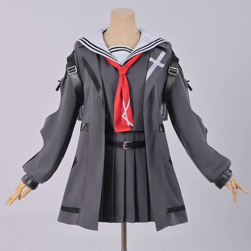 Monenjoy 鳴潮　千咲　コスプレ衣装　JK服　ちさ　 WutheringWaves  制服　グレー色　Chisa ユニフォーム　イベント　コスチュームGS1958