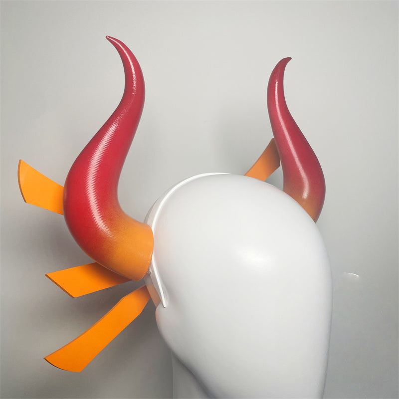 Monenjoy　ワンピース　ワノ国編 ヤマト YAMATO 大和 角 髪飾り コスプレ コスプレ道具 仮装 変装 人気 白 緑 青 ロングヘア かつら 小物 cosplaygs-bt001