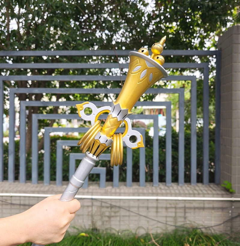 Monenjoy　ゼンレスゾーンゼロ　怪啖屋 リュシア・エロウェン　80cm　Pu製　音出る本物鈴 コスプレ道具　法杖