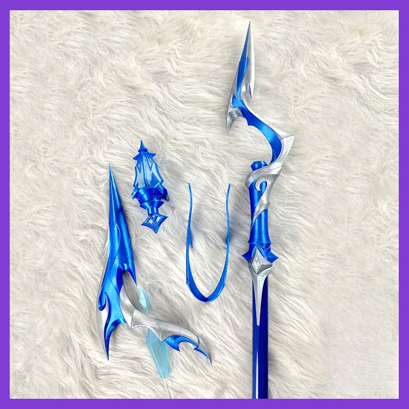 Monenjoy　原神　フリンズ　血染めの荒れ地　槍　長柄　　コスプレ道具　長柄武器　180cm 手提げ灯 ハンドランタン 武器モデル　提灯 法杖GSDJ1008