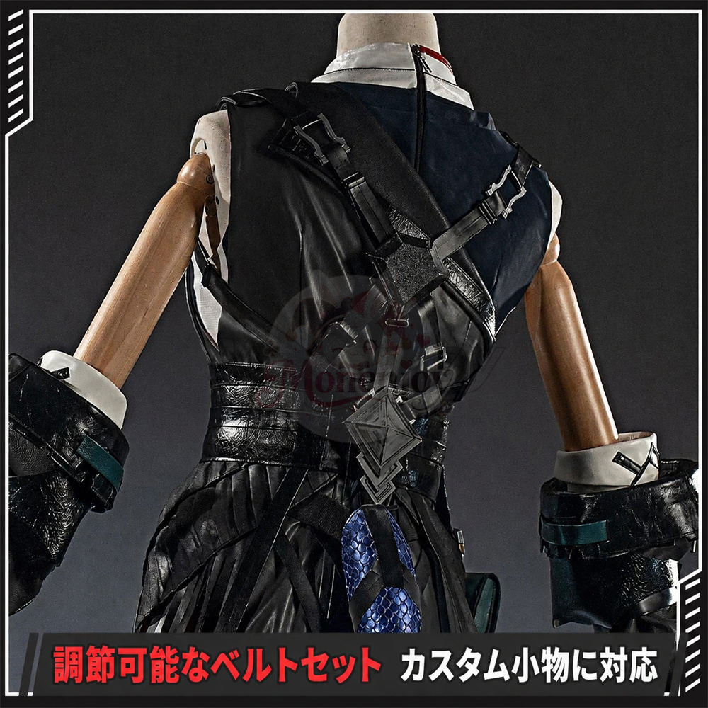 アークナイツ 赤刀明霄 チェン（Ch’en The Dawnstreak）コスプレ衣装 角付き｜織布版・人工皮革版｜マント＆尻尾追加対応 Monenjoy