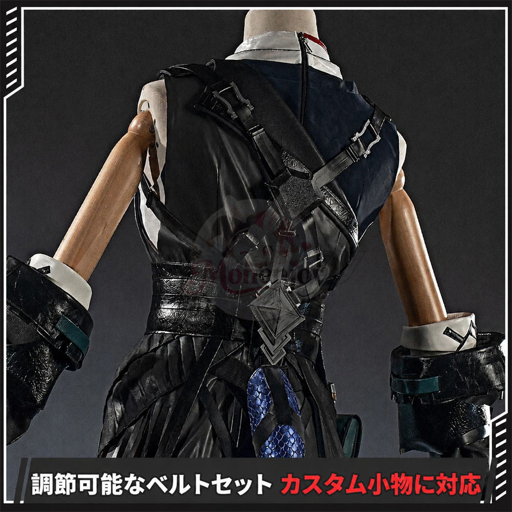 アークナイツ 赤刀明霄 チェン（Ch’en The Dawnstreak）コスプレ衣装 角付き｜織布版・人工皮革版｜マント＆尻尾追加対応 Monenjoy