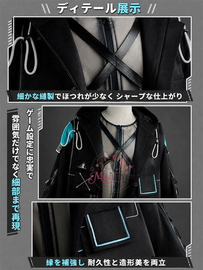 Monenjoy アークナイツ ドクター コスプレ衣装 マスク付き ハロウィン 舞台衣装 高再現度 X型ハーネス構造 TPu生地 イベント対応