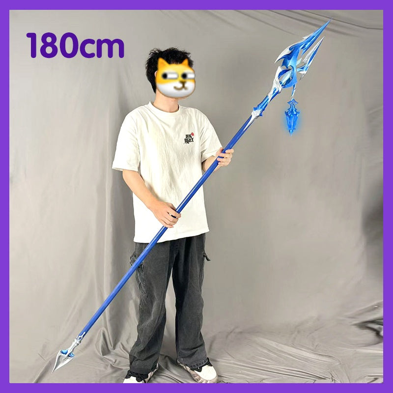 Monenjoy　原神　フリンズ　血染めの荒れ地　槍　長柄　　コスプレ道具　長柄武器　180cm 手提げ灯 ハンドランタン 武器モデル　提灯 法杖GSDJ1008