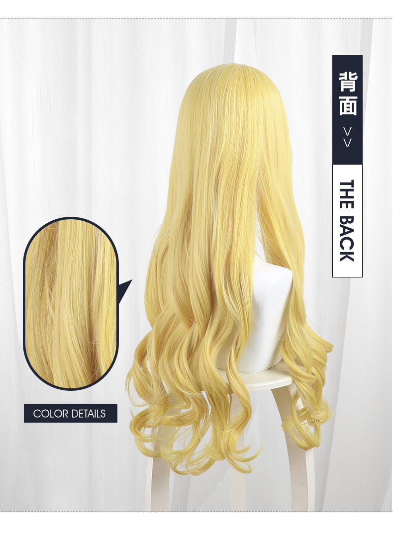 Monenjoy　タコピーの原罪  雲母坂 まりな　ウィッグ　カツラ　黄色　コスプレ道具　自然　80cm　地雷系　かわいい