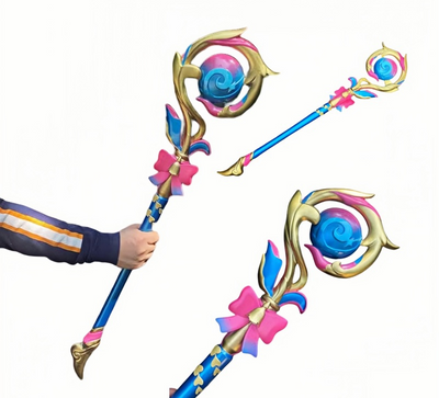 Monenjoy 崩壊スターレイル ヒアンシー　餅武器　コスプレ道具　法杖　武器モデル　90cm　PU製　道具 - Monenjoy