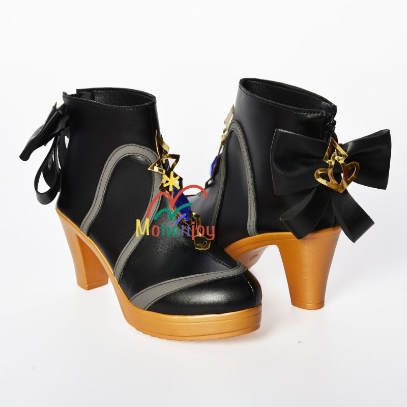 原神ナヴィア コスプレ衣装　立体3d樹脂装飾＋帽子付属　高弾性マットレザー採用｜MONENJOY   - Monenjoy